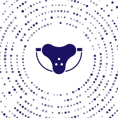 Blue protective sport jockstrap icon isolated on white background. abstract circle random dots. vector illustration Stock Photo