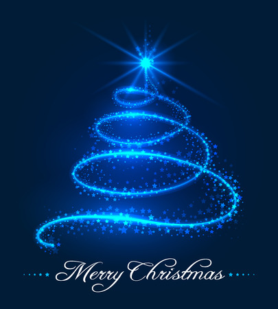 vector xmas tree background with stars trail vector winter starry christmas tree poster - Starry Christmas vector xmas tree background with stars trail vector winter starry christmas tree poster - Starry Christmas