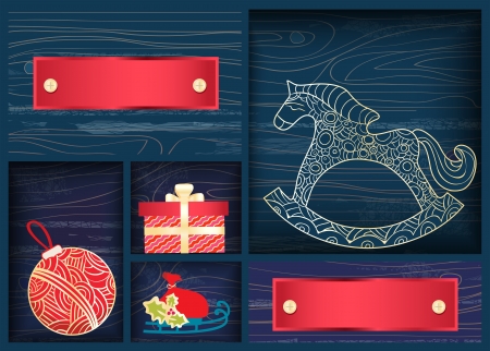 box of colourful red christmas decorations with a dainty rocking horse bauble sleigh and - Horse Christmas Decorations box of colourful red christmas decorations with a dainty rocking horse bauble sleigh and - Horse Christmas Decorations