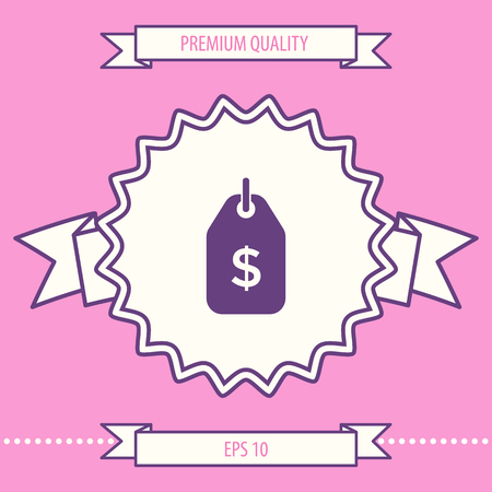 Tag with dollar symbol price tag icon