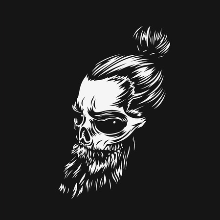 Hipster Schadel Druck Fur T Shirt Vektor Illustration Lizenzfrei Nutzbare Vektorgrafiken Clip Arts Illustrationen Image 95991543