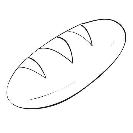 Boceto De Pan En Forma De Pan, Libro Para Colorear, Ilustración De Dibujos  Animados, Ilustración Vectorial, Objeto Aislado En Un Fondo Blanco, Eps  Ilustraciones svg, vectoriales, clip art vectorizado libre de derechos.