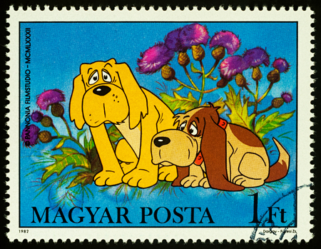83270530-moscow-russia-july-31-2017-a-stamp-printed-in-hungary-shows-two-dogs-series-cartoons-vuk-the-little-.jpg