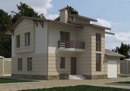 建物3dイラストの写真リアルなレンダリング の写真素材 画像素材 Image