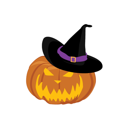 魔女帽子とベクトル イラストのハロウィンのカボチャ ジャック オ ランタン のイラスト素材 ベクタ Image 魔女帽子とベクトル イラストのハロウィンのカボチャ ジャック オ ランタン のイラスト素材 ベクタ Image