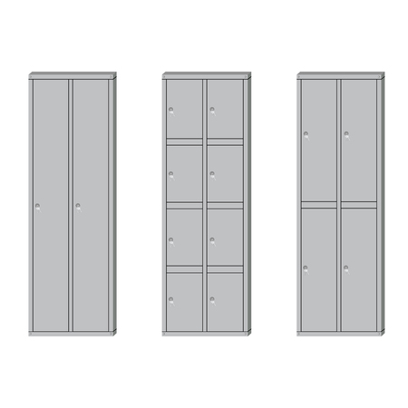 学校や変化する室のロッカー のイラスト素材 ベクタ Image