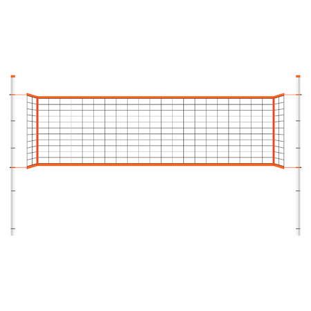 Vector Illustration Beach Volleyball Net And Ball. Orange Indoor ... Vector Illustration Beach Volleyball Net And Ball. Orange Indoor ...