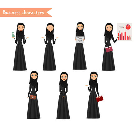 Arab Girl Character For Scenes Funny Arab Office Woman Cartoon Stock Arab Girl Character For Scenes Funny Arab Office Woman Cartoon Stock