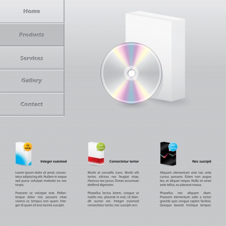 シンプルなソフトウェア販売イラスト製品サイトのイラスト素材 ベクタ Image