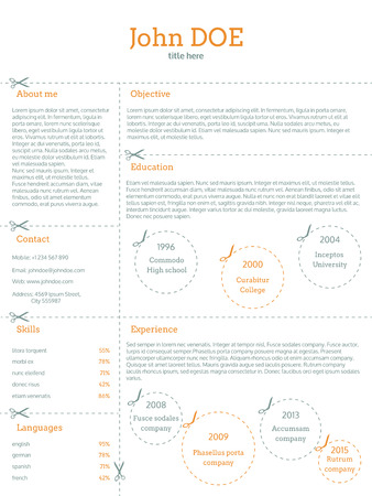 cv resume curriculum vitae template design with cutable categories