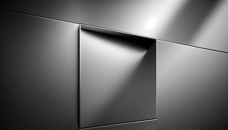 Abstract metal background with some smooth lines in it (3d render) Stock Photo