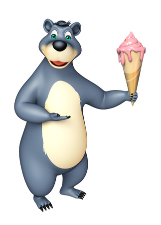 アイスクリームとクマの漫画のキャラクターの 3 D レンダリングされたイラストレーション の写真素材 画像素材 Image アイスクリームとクマの漫画のキャラクターの 3 D レンダリングされたイラストレーション の写真素材 画像素材 Image