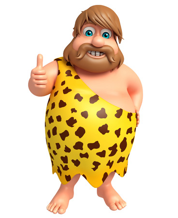 caveman with thums up sign stock photo picture and royalty free