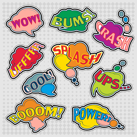 漫画のポップアートの吹き出しの要素のコレクションは クラッシュ ブーム アップ すごい スプラッシュ パワー バム 色のイラストでクールが含まれています のイラスト素材 ベクタ Image 漫画のポップアートの吹き出しの要素のコレクションは クラッシュ ブーム アップ すごい スプラッシュ パワー バム 色のイラストでクールが含まれています のイラスト素材 ベクタ Image