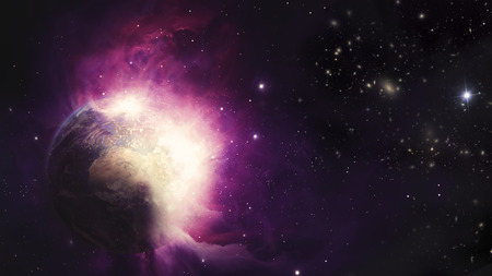 デジタル イラスト Realisticly 地球上に落ちてくる隕石のイラストを描いた の写真素材 画像素材 Image 7707