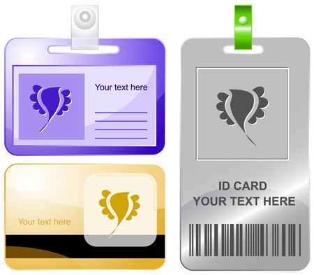 Abstract bird id cards