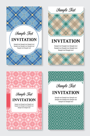 set of vector vintage invitation cards business cards or announcements business announcements templates