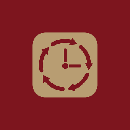 time clock icon time and watch timer clock symbol ui web