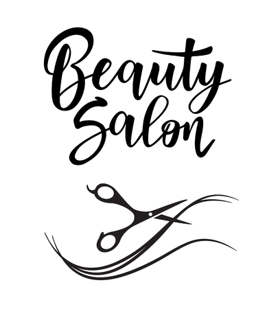 vector illustration of black silhouette scissors template for