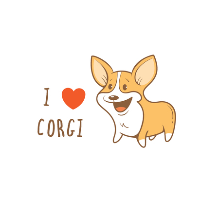 かわいい漫画の犬ウェルシュ コーギー ペンブロークのカード 子供のイラスト 子犬 面白い赤ちゃん動物 イメージ のイラスト素材 ベクタ Image かわいい漫画の犬ウェルシュ コーギー ペンブロークのカード 子供のイラスト 子犬 面白い赤ちゃん動物 イメージ のイラスト素材 ベクタ Image