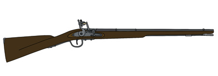 手描きの歴史の長い火縄銃ライフルののイラスト素材 ベクタ Image 手描きの歴史の長い火縄銃ライフルののイラスト素材 ベクタ Image