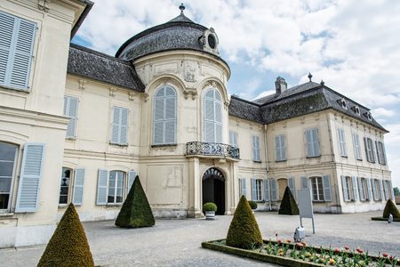 architektonische detailfotografie schönes schloss niederweiden in Österreich architekturszene reiseziel detailfoto in architektonische szene architektonische detailfotografie schönes schloss niederweiden in Österreich architekturszene reiseziel detailfoto in architektonische szene