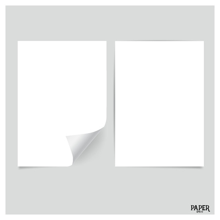 Collection of white papers ready for your message vector illustration