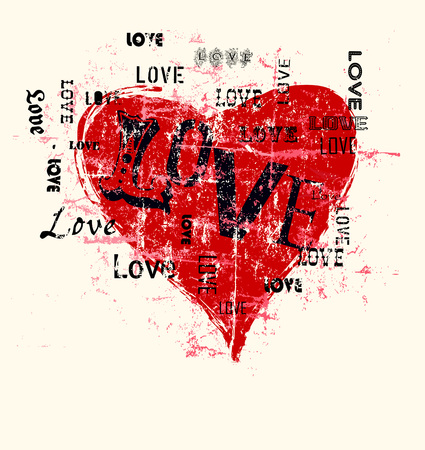 Heart And Love Illustration Grunge Stylefree Copy Space Fictional Artwork Heart And Love Illustration Grunge Stylefree Copy Space Fictional Artwork