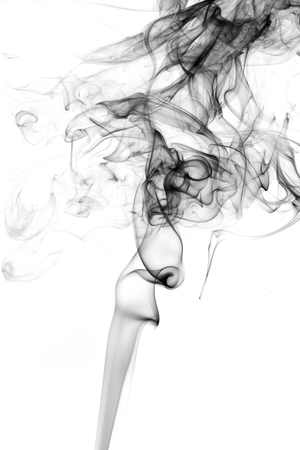 Abstract smoke on white background. Stock Photo
