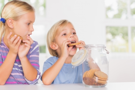 愛らしい兄弟のビスケットを食べる の写真素材 画像素材 Image 愛らしい兄弟のビスケットを食べる の写真素材 画像素材 Image