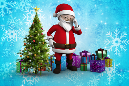 cute cartoon santa claus against christmas tree with gifts stock photo 33974011 - Santa Claus Christmas Tree cute cartoon santa claus against christmas tree with gifts stock photo 33974011 - Santa Claus Christmas Tree