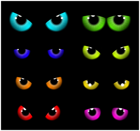 怖い血リアルな眼球 ベクトル ハロウィーン セットのイラスト素材 ベクタ Image