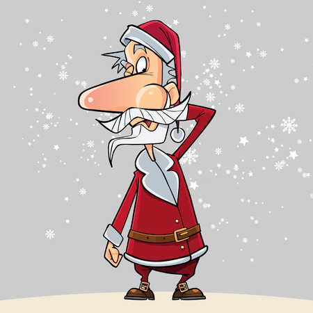 Cartoon Uberrascht Weihnachtsmann Kratzt Sich Am Kopf Lizenzfrei Nutzbare Vektorgrafiken Clip Arts Illustrationen Image 88905791