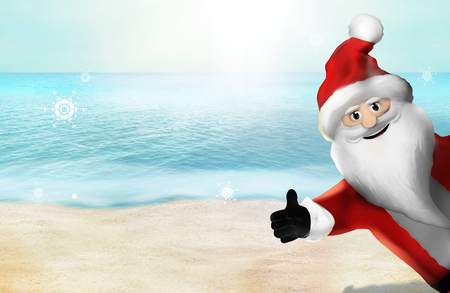 christmas at the beach santa claus thumbs up 3d render stock photo 58770923 - Christmas At The Beach christmas at the beach santa claus thumbs up 3d render stock photo 58770923 - Christmas At The Beach