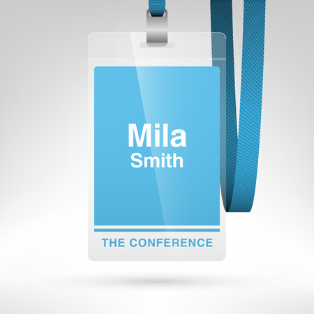 conference badge with name tag placeholder blank badge template in