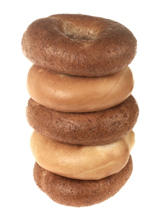 brown and white bagels stock photo picture and royalty free image