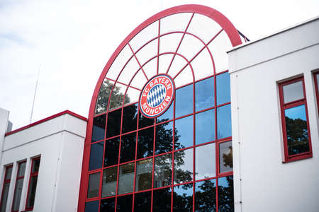 Munich, Germany - Oct 04, 2019: Headquarter Of World Known German Football Soccer Club Of Bundesliga And Champions League Fc Bayern Munich