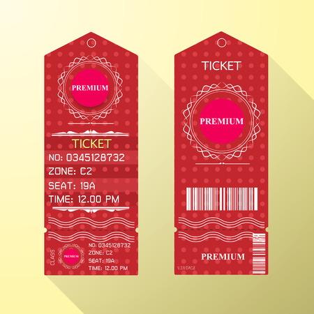 ヴィンテージやレトロなチケット セット のイラスト素材 ベクタ Image