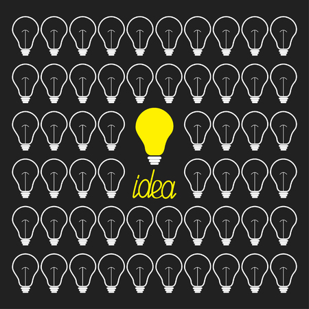 電球のアイコンとの切り替え アイデア コンセプト 面白い背景フラット デザイン ベクトル イラスト のイラスト素材 ベクタ Image 電球のアイコンとの切り替え アイデア コンセプト 面白い背景フラット デザイン ベクトル イラスト のイラスト素材 ベクタ Image