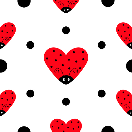 ladybug ladybird icon set heart shape baby collection funny
