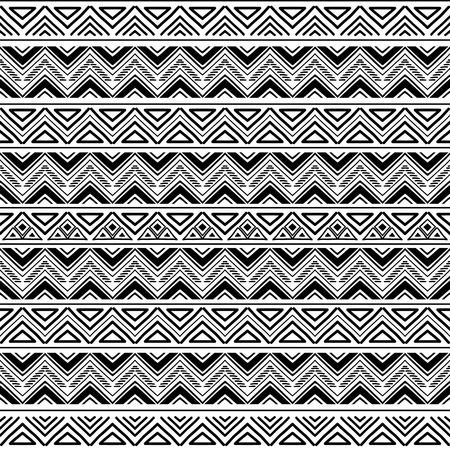 民族様式化されたシームレス パターン アステカの飾りと抽象的な背景は 手描きアステカ壁紙 自由奔放に生きるシックなデザイン のイラスト素材 ベクタ Image