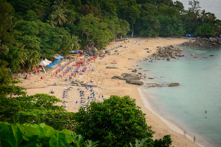 Landscape from Phuket View Point at Leam Sing Beach Located in Phuket Province, Thailand.