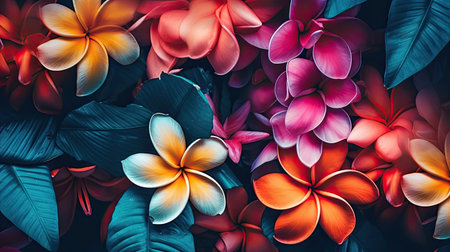 リアルなプルメリア水彩画の写真素材・画像素材 Image 87277159