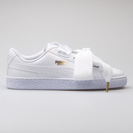 puma basket heart white
