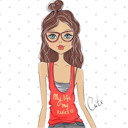 かわいいファッションの女の子 スタイリッシュな女性 ベクトル少女 若い女の子 ファッショナブルなモデル フレンドリーな女の子 図をスケッチします ファッション イラスト 美容顔 漫画の女の子 のイラスト素材 ベクタ Image かわいいファッションの女の子 スタイリッシュな女性 ベクトル少女 若い女の子 ファッショナブルなモデル フレンドリーな女の子 図をスケッチします ファッション イラスト 美容顔 漫画の女の子 のイラスト素材 ベクタ Image