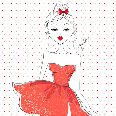 かわいい女の子 ベクトル少女 漫画イラスト 美しい少女 ファッションのスケッチ のイラスト素材 ベクタ Image かわいい女の子 ベクトル少女 漫画イラスト 美しい少女 ファッションのスケッチ のイラスト素材 ベクタ Image