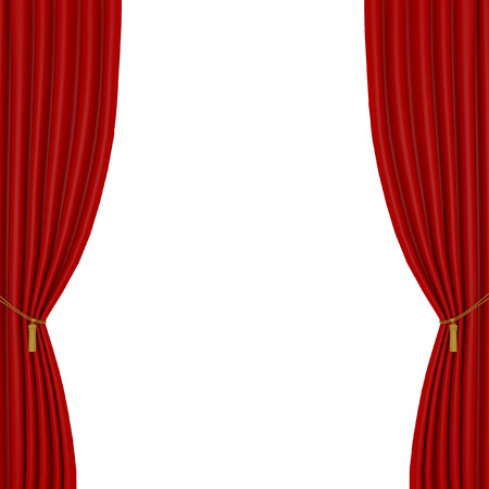 red curtains on a white background - 41798495