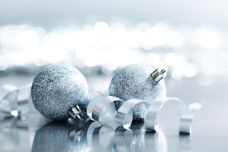 silver christmas ball macro close up stock photo picture and silver christmas