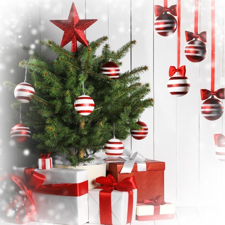 merry christmas card with decorated christmas tree and gifts stock photo 90598241 - Merry Christmas Card merry christmas card with decorated christmas tree and gifts stock photo 90598241 - Merry Christmas Card