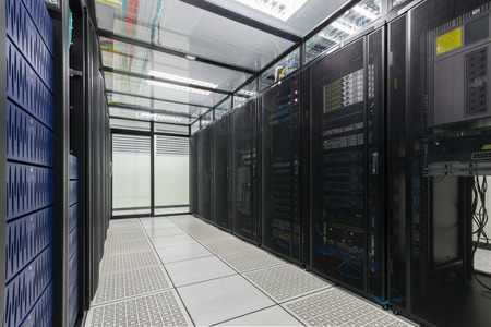 modern interior of server room super computer server room stock